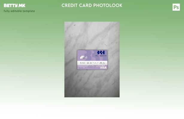 Модерен стил Хаити BRH банка виза дебитна картичка photolook пред шаблон